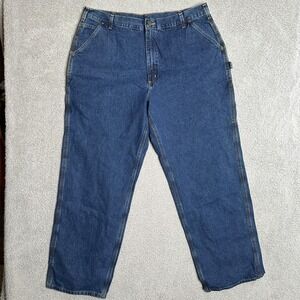 Carhartt Work Jeans 42x32 Fits 40 Loose Original Fit Denim 100% Cotton USA Brand